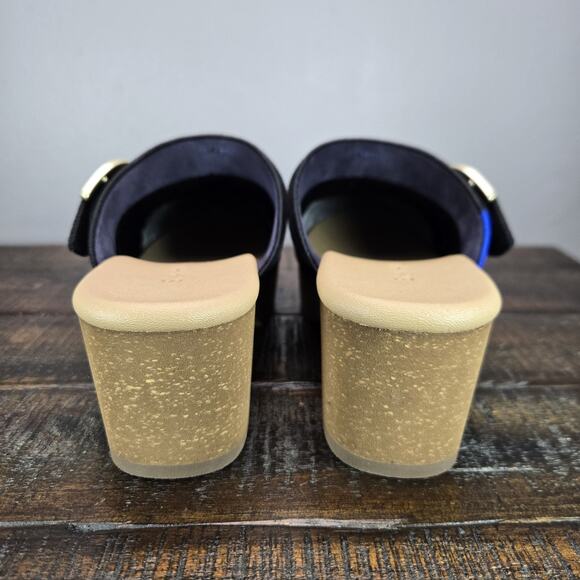 NEW Rothys The Casual Clog Heeled Womens 6 Platform Slip On Buckle Shoes Black - Picture 4 of 11